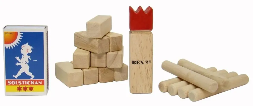 Dragon's Lair Mini Kubb Original kubbspel rubberwood kompakt