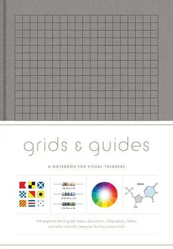 Grids & Guides Gray anteckningsbok grå 8 rutnät