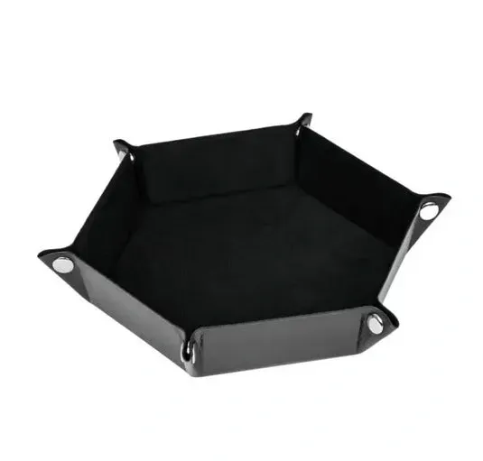 Dragon's Lair Velvet tärningsbricka hexagon svart PU