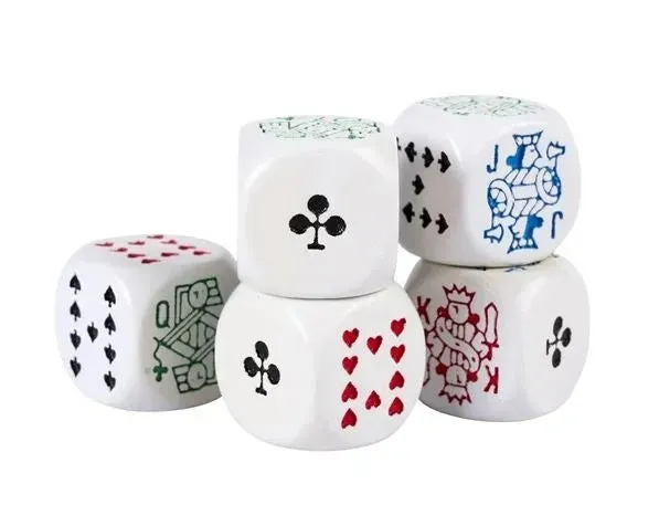Dragon's Lair pokertärningar 16mm 5-pack akryl