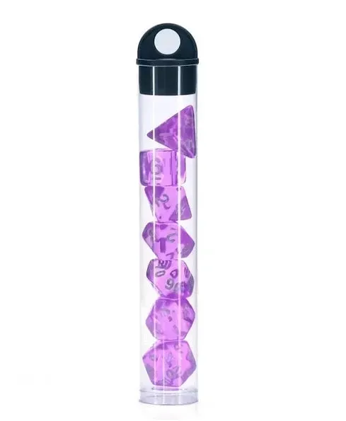 Dragon's Lair Mini tärningsset 10 mm transparent lila