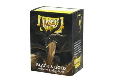Dragon Shield Matte Dual Black & Gold kortfickor 100 standard