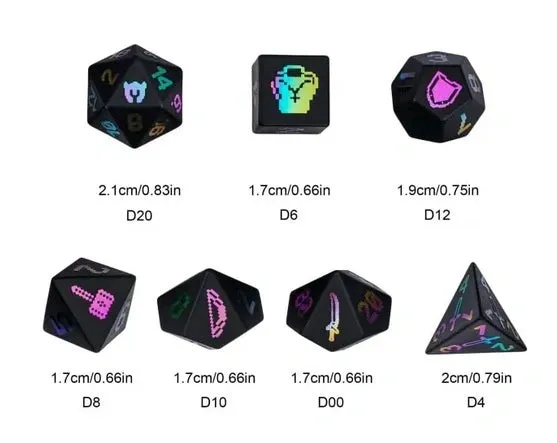 Dragon's Lair Obsidian tärningsset ädelsten rollspel