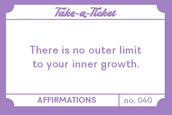 Games Room Take-a-Ticket Affirmations present 200 biljetter