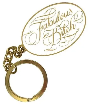 Games Room Calligraphuck Fabulous Bitch nyckelring guld