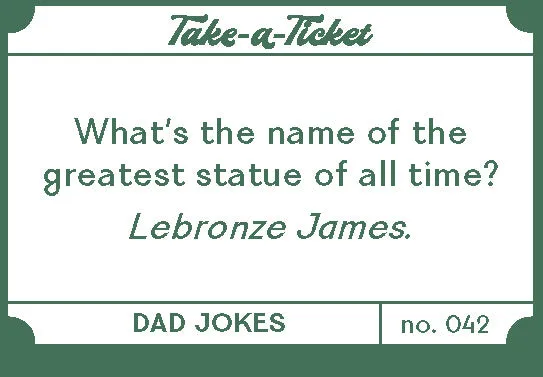 Games Room Take-a-Ticket Dad Jokes skämtbox 200 biljetter