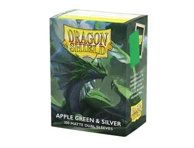 Dragon Shield Matte Dual Apple Green Silver kortfickor 100-pack