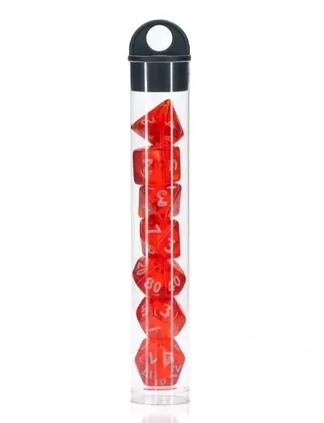 Dragon's Lair Mini tärningsset transparent röd 10 mm