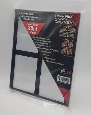 Ultra Pro One-Touch 35PT 4-Card korthållare svart UV