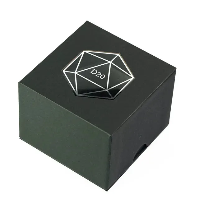 Titan D20 Purple Blue Glitter tärning 33 mm stor