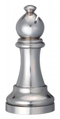 Dragon's Lair Chess Bishop Silver schackpjäs silver med mynt