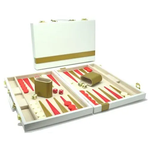 Dragon's Lair Backgammon 38 cm brädspel vit guld